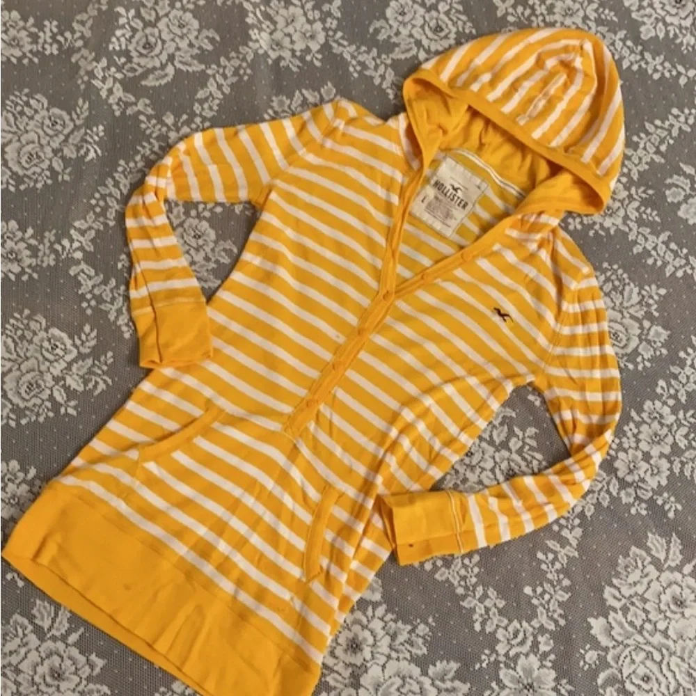 MAJOR ISO!! striped hollister henley hoodie vintage - Picture 1 of 1